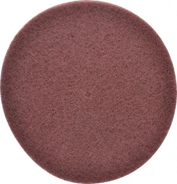 3M - 8" Very Fine Grade Aluminum Oxide Deburring Disc - 1/4" Center Hole, Arbor Connection, Maroon, 3,000 Max RPM - Eagle Tool & Supply