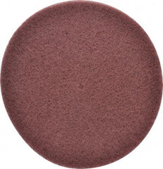 3M - 8" Very Fine Grade Aluminum Oxide Deburring Disc - 1/4" Center Hole, Arbor Connection, Maroon, 3,000 Max RPM - Eagle Tool & Supply