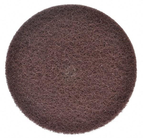 3M - 8" Medium Grade Aluminum Oxide Deburring Disc - 1/2" Center Hole, Arbor Connection, Maroon, 3,000 Max RPM - Eagle Tool & Supply