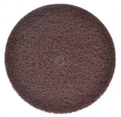 3M - 8" Medium Grade Aluminum Oxide Deburring Disc - 1/2" Center Hole, Arbor Connection, Maroon, 3,000 Max RPM - Eagle Tool & Supply