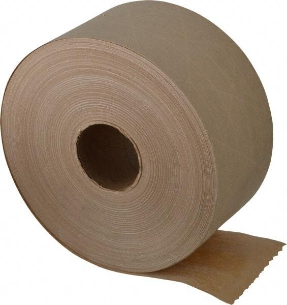 Made in USA - 3" x 375' White Water Activated Adhesive Sealing Tape - Paper Backing, 6 mil Thick, 60 Lb Tensile Strength, Series SPIN3 - Eagle Tool & Supply