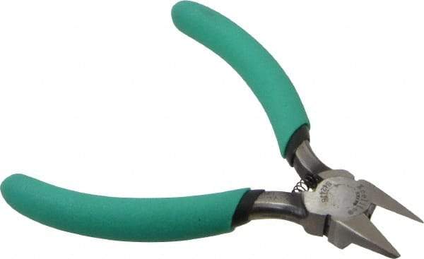 Xcelite - 4" OAL, 20 AWG Capacity, Full-Flush Diagonal Cutter - 5/8" Jaw Length x 37/64" Jaw Width, Relieved Tapered Head, ESD Cushion Handle - Eagle Tool & Supply