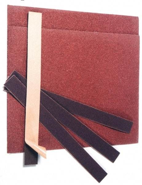 Made in USA - 100 Grit, Aluminum Oxide Adhesive Backed Sanding Sheets - Cloth, 9" x 11", Fine Grade, X Weighted Backing - Eagle Tool & Supply