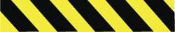NMC - 1,000' Long x 3" Wide Roll, Polyethylene, Black & Yellow Barricade Tape - Eagle Tool & Supply
