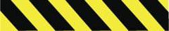 NMC - 1,000' Long x 3" Wide Roll, Polyethylene, Black & Yellow Barricade Tape - Eagle Tool & Supply