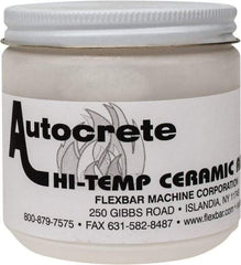 Flexbar - 1 Lb Jar White Ceramic Filler/Repair Caulk - 3000°F Max Operating Temp, 24 hr Full Cure Time - Eagle Tool & Supply