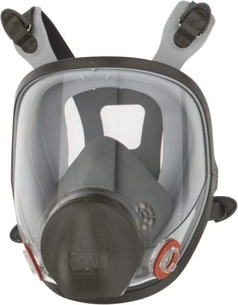 3M - Series 6000, Size S Full Face Respirator - 4-Point Suspension, Bayonet Connection - Eagle Tool & Supply