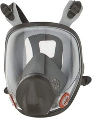 3M - Series 6000, Size S Full Face Respirator - 4-Point Suspension, Bayonet Connection - Eagle Tool & Supply
