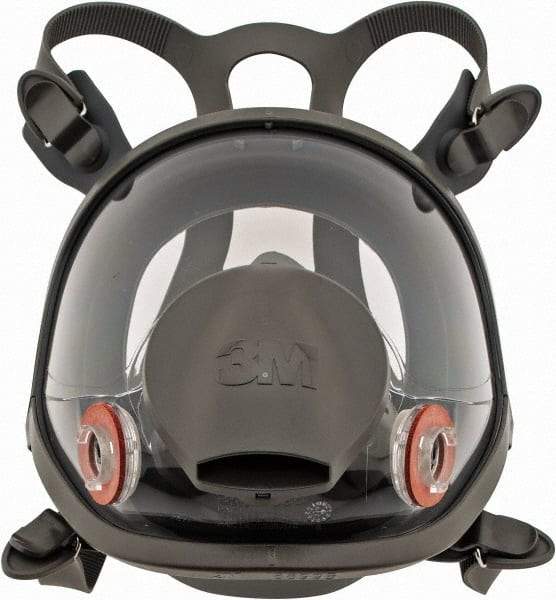 3M - Series 6000, Size M Full Face Respirator - 4-Point Suspension, Bayonet Connection - Eagle Tool & Supply