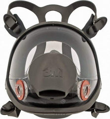 3M - Series 6000, Size M Full Face Respirator - 4-Point Suspension, Bayonet Connection - Eagle Tool & Supply