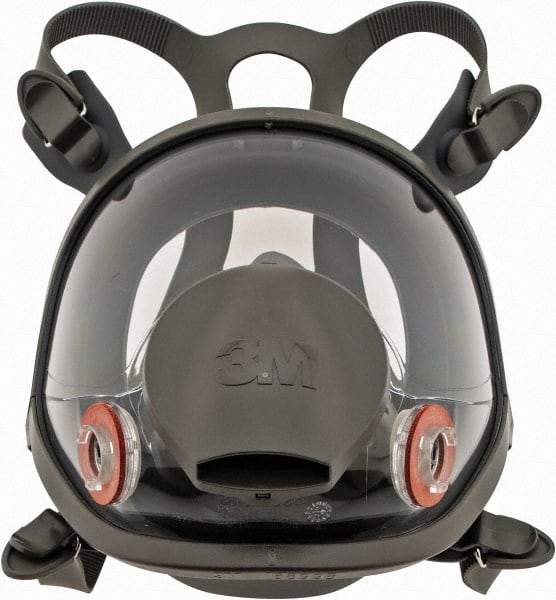3M - Series 6000, Size L Full Face Respirator - 4-Point Suspension, Bayonet Connection - Eagle Tool & Supply
