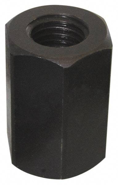 Value Collection - 3/4-10 UNC, 1-7/8" OAL Steel Standard Coupling Nut - Black Oxide Coated, 1-1/4" Width Across Flats - Eagle Tool & Supply