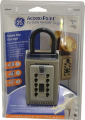 Supra - Push Button Combination, Portable Key Safe - Brass Finish - Eagle Tool & Supply