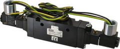 Parker - 3/8" Inlet x 3/8" Outlet, Double Solenoid Actuator, Solenoid Return, 2 Position, Body Ported Solenoid Air Valve - 120 VAC Input, 88 CFM, 2.8 CV, 4 Way, 145 psi, 7-3/10" Long x 1.15" Wide x 3.97" High, 0 to 160°F - Eagle Tool & Supply