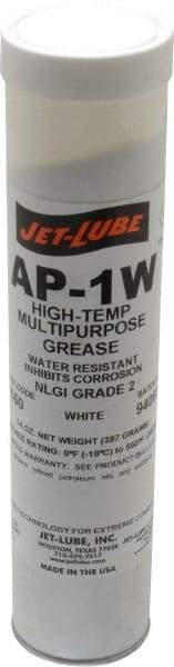 Jet-Lube - 14 oz Cartridge High Temperature Grease - White, High Temperature, 550°F Max Temp, NLGIG 2, - Eagle Tool & Supply