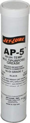 Jet-Lube - 14 oz Cartridge Moly-Disulfide Extreme Pressure Grease - Black, Extreme Pressure & High Temperature, 550°F Max Temp, NLGIG 2, - Eagle Tool & Supply