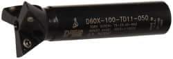 Dorian Tool - 60° Included Angle, 1 Inch Max Cutting Diameter, 3 Inserts, 1/2 Inch Shank Diameter, TDEX 110204-EN Insert Style, Indexable Dovetail Cutter - 2.39 Inch Overall Length - Eagle Tool & Supply
