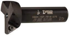 Dorian Tool - 60° Included Angle, 1-7/8 Inch Max Cutting Diameter, 3 Inserts, 3/4 Inch Shank Diameter, TDEX 160308-EN Insert Style, Indexable Dovetail Cutter - 3 Inch Overall Length - Eagle Tool & Supply