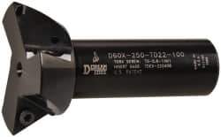Dorian Tool - 60° Included Angle, 2-1/2 Inch Max Cutting Diameter, 3 Inserts, 1 Inch Shank Diameter, TDEX 220408-EN Insert Style, Indexable Dovetail Cutter - 3-1/2 Inch Overall Length - Eagle Tool & Supply
