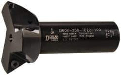 Dorian Tool - 60° Included Angle, 2-1/2 Inch Max Cutting Diameter, 3 Inserts, 1 Inch Shank Diameter, TDEX 220408-EN Insert Style, Indexable Dovetail Cutter - 3-1/2 Inch Overall Length - Eagle Tool & Supply