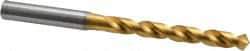 OSG - 8.49884mm 120° Vanadium High Speed Steel Jobber Drill - TiN Finish, Right Hand Cut, Spiral Flute, Straight Shank, 125mm OAL, Standard Point - Eagle Tool & Supply