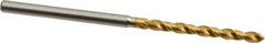 OSG - #37 130° Vanadium High Speed Steel Jobber Drill - TiN Finish, Right Hand Cut, Spiral Flute, Straight Shank, 62mm OAL, Standard Point - Eagle Tool & Supply
