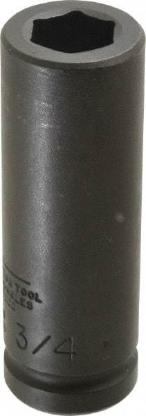 Proto - 3/4" Drive 3/4" Deep Thin Wall Impact Socket - 6 Points, 4" OAL - Eagle Tool & Supply