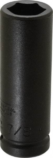 Proto - 3/4" Drive 7/8" Deep Thin Wall Impact Socket - 6 Points, 4" OAL - Eagle Tool & Supply