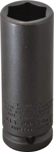 Proto - 3/4" Drive 1" Deep Thin Wall Impact Socket - 6 Points, 4" OAL - Eagle Tool & Supply