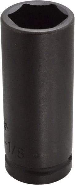 Proto - 3/4" Drive 1-1/8" Deep Thin Wall Impact Socket - 6 Points, 4" OAL - Eagle Tool & Supply