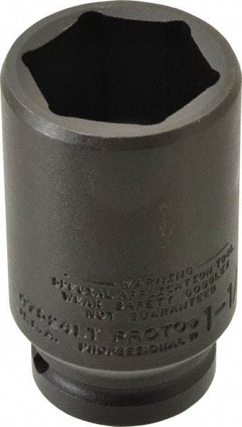 Proto - 3/4" Drive 1-1/2" Deep Thin Wall Impact Socket - 6 Points, 3-1/2" OAL - Eagle Tool & Supply