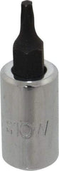 Proto - 1/4" Drive, T10 Torx Bit Socket - 1-1/2" OAL - Eagle Tool & Supply