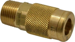 Coilhose Pneumatics - 3/8 Male NPT Acme Pneumatic Hose Coupler - Brass, 1/4" Body Diam - Eagle Tool & Supply