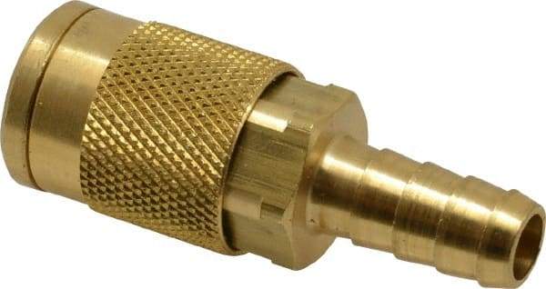 Coilhose Pneumatics - Hose Barb Acme Pneumatic Hose Coupler - Brass, 1/4" Body Diam, 3/8" Hose ID - Eagle Tool & Supply