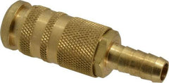 Coilhose Pneumatics - Hose Barb Industrial/Acme Pneumatic Hose Coupler - Brass, 1/4" Body Diam, 3/8" Hose ID - Eagle Tool & Supply