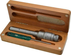 SPI - 0.5 to 0.65", 2.36" Gage Depth, Mechanical Inside Hole Micrometer - 0.0002" Graduation, 0.0002" Accuracy, Ratchet Stop Thimble - Eagle Tool & Supply
