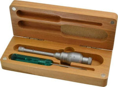 SPI - 0.425 to 0.5", 2" Gage Depth, Mechanical Inside Hole Micrometer - 0.0001" Graduation, 0.0002" Accuracy, Ratchet Stop Thimble - Eagle Tool & Supply