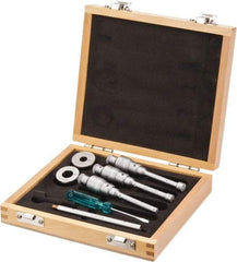 SPI - 0.275 to 1/2", Carbide, Mechanical Inside Micrometer Set - 0.0001" Graduation, 4" Extension Rod Length, (2) Setting Rings Included - Eagle Tool & Supply