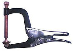 Grip-On - 12-7/8" OAL Standard Jaw Spindle C-Clamp Weld Locking Pliers - Exact Industrial Supply