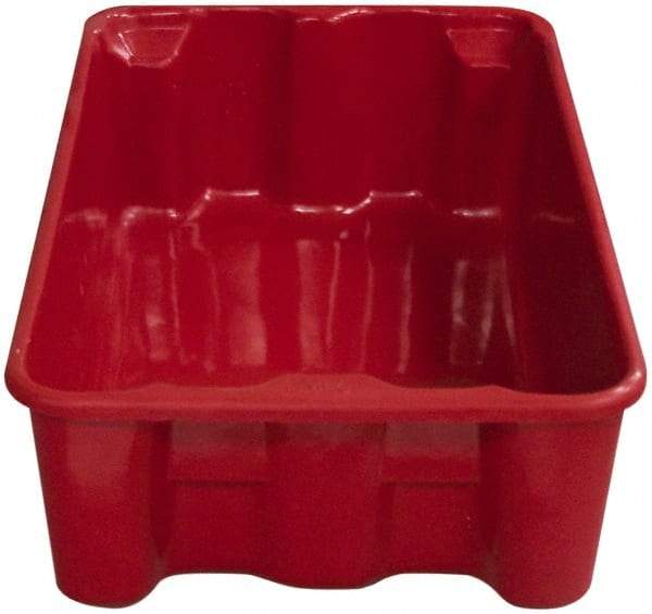 MFG Tray - 300 Lb Load Capacity Red Fiberglass Tote Container - Stacking, Nesting, 24.3" Long x 14.8" Wide x 8" High - Eagle Tool & Supply