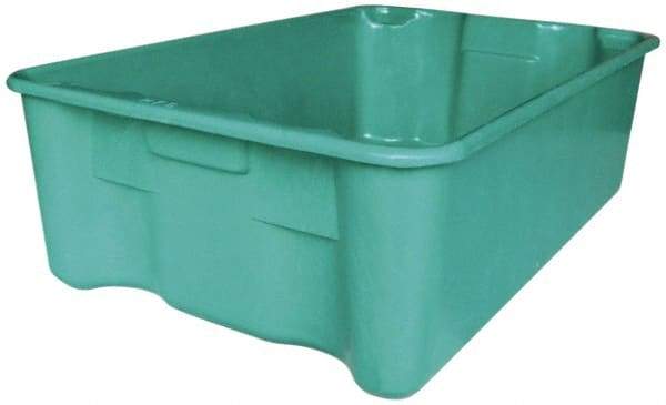 MFG Tray - 300 Lb Load Capacity Green Fiberglass Tote Container - Stacking, Nesting, 19.3" Long x 12-1/2" Wide x 6" High - Eagle Tool & Supply