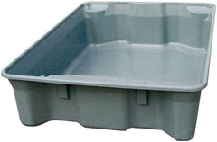 MFG Tray - 500 Lb Load Capacity Gray Fiberglass Tote Container - Stacking, Nesting, 25.3" Long x 18" Wide x 10" High - Eagle Tool & Supply