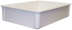 MFG Tray - 400 Lb Load Capacity White Fiberglass Tote Container - Stacking, 25.8" Long x 17.8" Wide x 6" High - Eagle Tool & Supply