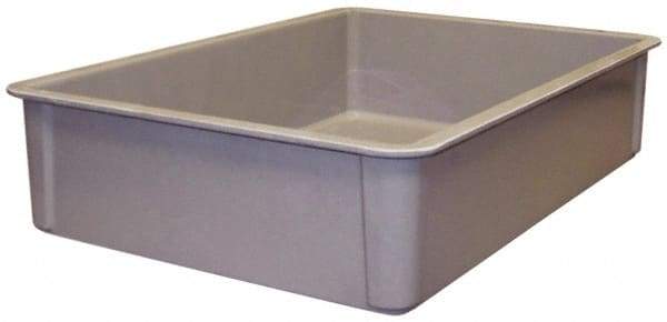 MFG Tray - 400 Lb Load Capacity Gray Fiberglass Tote Container - Stacking, 25.8" Long x 17.8" Wide x 6" High - Eagle Tool & Supply