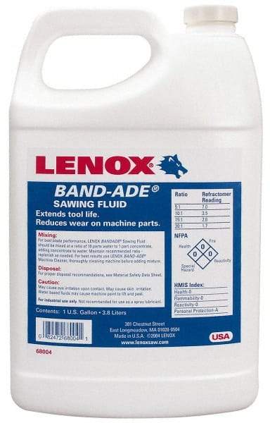 Lenox - Band-Ade, 55 Gal Drum Sawing Fluid - Semisynthetic, For Cutting, Machining - Eagle Tool & Supply