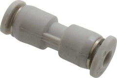 Norgren - 1/8" Tube OD, Brass Push-to-Connect Tube Union - Tube to Tube Connection, 145 Max psi, Nitrile O-Ring, 0 to 175°F Working Temp - Eagle Tool & Supply