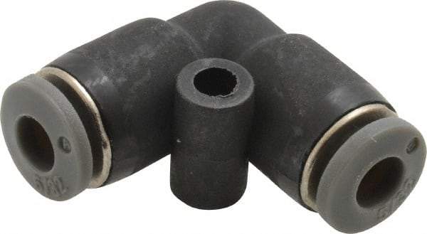 Norgren - 5/32" Tube OD, Brass Push-to-Connect Tube Union Elbow - Tube to Tube Connection, 150 Max psi, Nitrile O-Ring, 0 to 175°F Working Temp - Eagle Tool & Supply