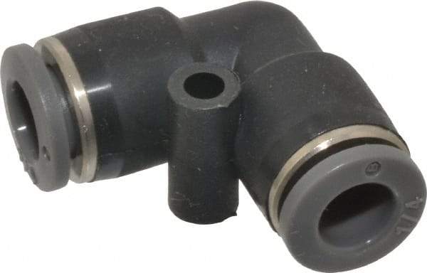 Norgren - 1/4" Tube OD, Brass Push-to-Connect Tube Union Elbow - Tube to Tube Connection, 150 Max psi, Nitrile O-Ring, 0 to 175°F Working Temp - Eagle Tool & Supply
