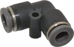 Norgren - 1/4" Tube OD, Brass Push-to-Connect Tube Union Elbow - Tube to Tube Connection, 150 Max psi, Nitrile O-Ring, 0 to 175°F Working Temp - Eagle Tool & Supply