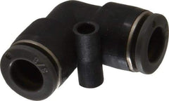 Norgren - 3/8" Tube OD, Brass Push-to-Connect Tube Union Elbow - Tube to Tube Connection, 150 Max psi, Nitrile O-Ring, 0 to 175°F Working Temp - Eagle Tool & Supply